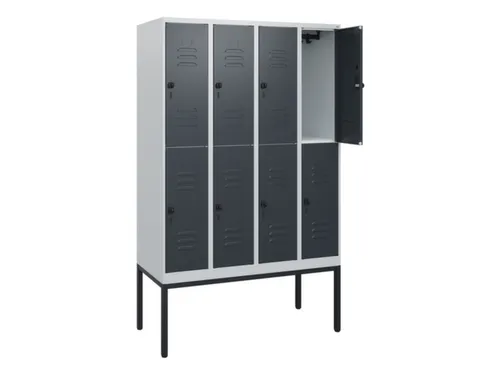 dubbeldekse locker,HxBxD 1950x1200x500mm,4x2vak.,vak B 300mm