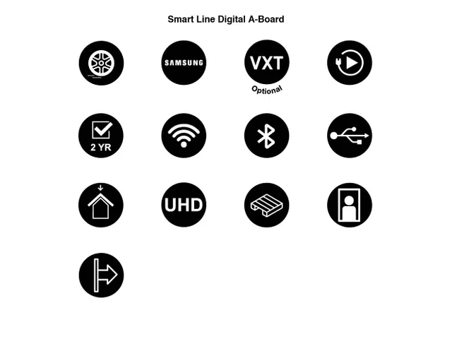 Chevalet Smart Line Digital avec écran Samsung 43 inch Blanc