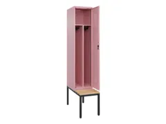 locker met bank,voor scheiding van kleding,HxBxD 2120x400x815mm,1vak