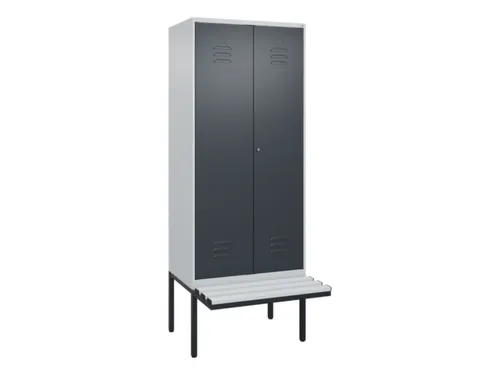 locker voor scheiding van kleding,HxBxD 2120x800x815mm,2vak