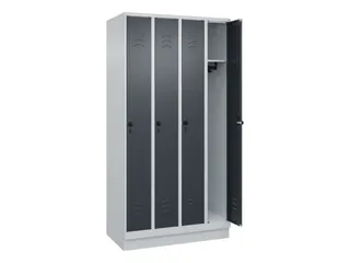 locker,HxBxD 1950x1000x500mm,4vak,vak B 250mm,draaigrendel,sokkel - 2