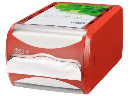 Tork 272512 Xpressnap Counter Napkin Dispenser Rood