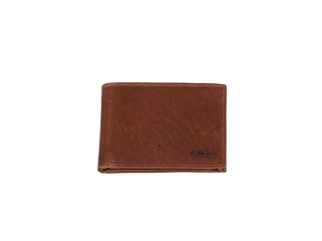 Portefeuille Mika bruin leer RFID 13,5x11x3,5cm