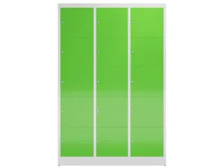 lockerkast,HxBxD 1800x1185x500mm,3x5vakken,vak B 395mm,cil.-slot - 3