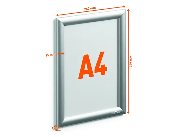 Kliklijst Durable aluminium A4 outdoor