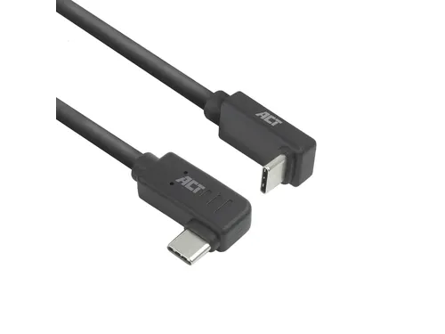 Kabel ACT USB-C hoek links/rechts USB-C hoek boven/beneden 10Gbps 2m