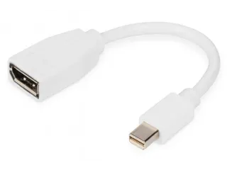 DisplayPort-adapterkabel type mini DP DP Male/Female 0,15m UHD 4K Wit - 1