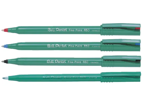 Rollerpen Pentel R50 blauw 0.4mm