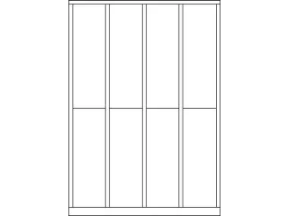 lockerkast,RAL 7035,HxBxD 1850x1200x500mm,4x2vakken,vak B 300mm - 4