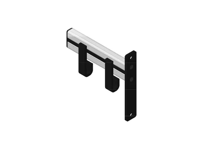 Pro-line Wandgarderobe 2 Hangers zwart grijs