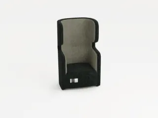 Fauteuil 1-Zits Geluidabsorberend Stof Antraciet/grijs 1330x860x760mm - 2