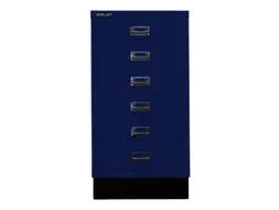 kantoor-ladekast HxBxD 670x349x432mm 6 laden romp oxfordblauw staal