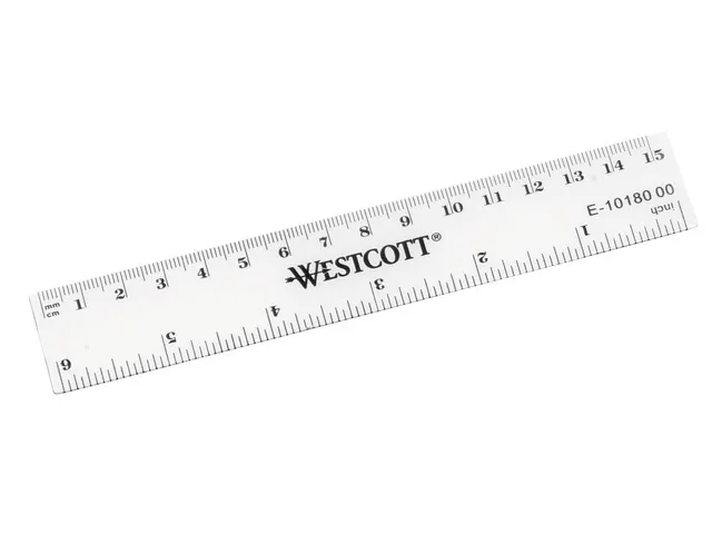 Liniaal Westcott 30cm hout zonder metaalinleg