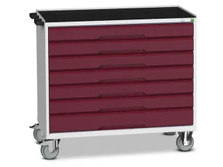 gereedschapswagen 965x1050x600mm antislipblad 7 laden RAL7035+RAL3004 - 1