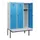 locker met bank,HxBxD 1950x1200x815mm,3vak,vak B 400mm,draaigrendel