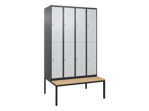 Dubbeldekse dekenkist,HxBxD 2120x1200x815mm,4x2vak.,vak B 300mm