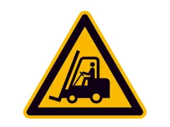 waarschuwingsbord,v. binnen/buiten,waarschuwing: vorkheftrucks,PVC