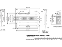 LCD 16 x 1 Bottom View Transflectief Met Achtergrondverlichting