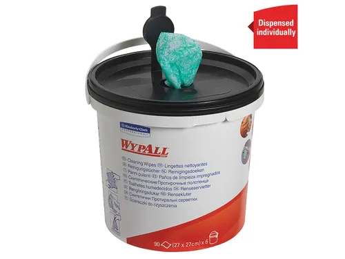 Reinigingsdoek WypAll 7775 27x27cm 90vel per emmer groen