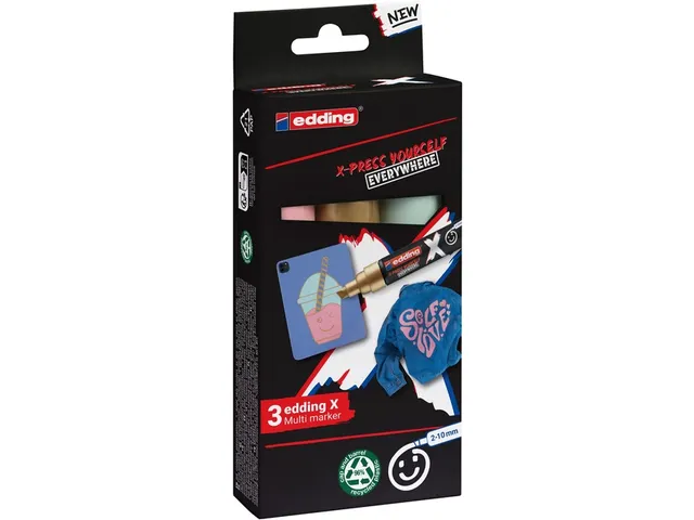 Edding 6900 X multi marker set pastel color 3 stuks