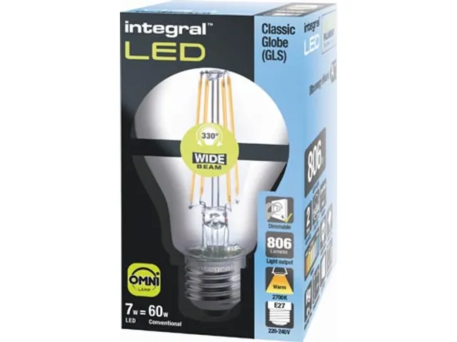 lampe LED E27 Classic Globe, dimmable, 2.700 K, 5,9 W, 806 lumens