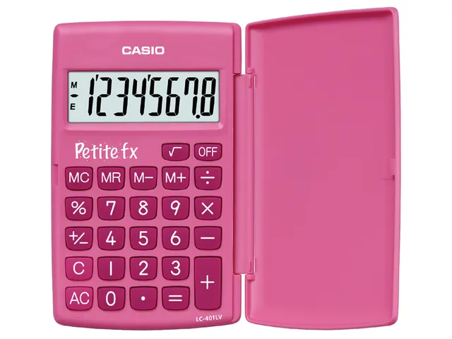 Rekenmachine Casio basisschool roze LC-401LV-PINK