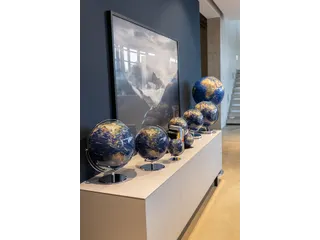 TROIKA Wereldbol Lunar 20cm Chroom Blauw-Groen - 7