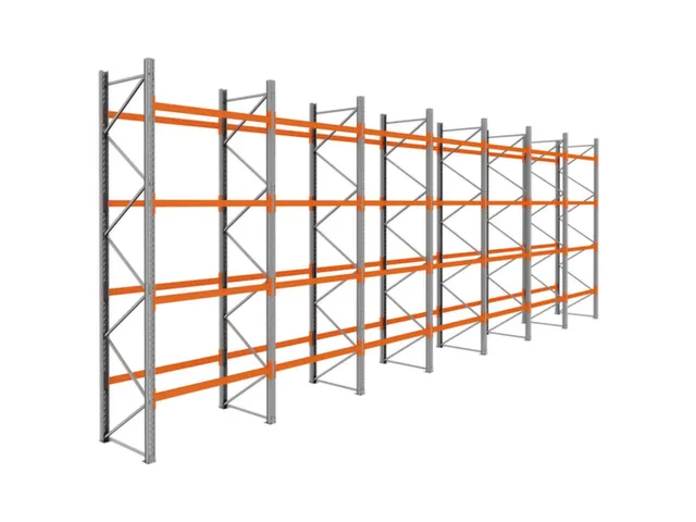 palletstelling,basis+6xaanbouw,HxBxD 4620x13575x1100mm,vakl. 3000kg