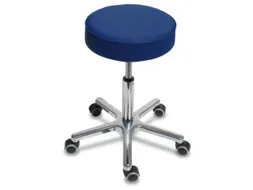 Draaikruk Wielen Kunstleer Skyblauw 460-590mm Alu Voetkruis Gasveer