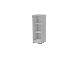 vitrinekast,HxBxD 1155x400x445mm,2xhouten vloer,3 OH,MP-lichtgrijs