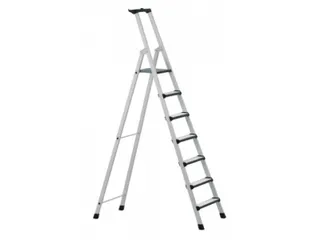 trapladder,eenzijdig,7treden,m. bekleding,stand H 1,75m,balk L 2,6m - 2