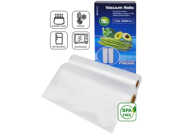 DESQ 8920 Set van 2 vacumeerrollen 28x600cm