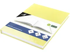Schrift Kangaro A5 lijn hard cover pastel geel, 80 vel, 80 grams