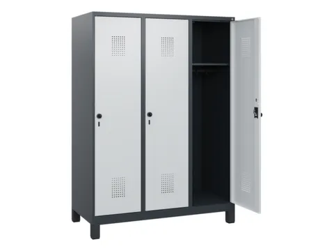 schoollocker,HxBxD 1630x1200x500mm,3vak,vak B 400mm,draaigrendel