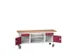 werkbank,HxBxD 830x2000x600mm,multiplexblad,uitrusting: 2laden,2kasten