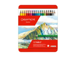 Kleurpotloden Caran d'Ache Pablo assorti blik à 18stuks