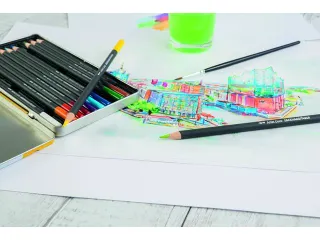 Aquarelpotlood Eberhard Faber Artist color metaaletui a 12 stuks - 9