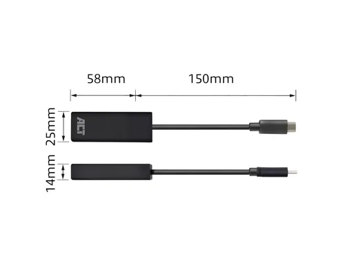 Adapter ACT USB-C naar Gigabit Ethernet 0.15 meter