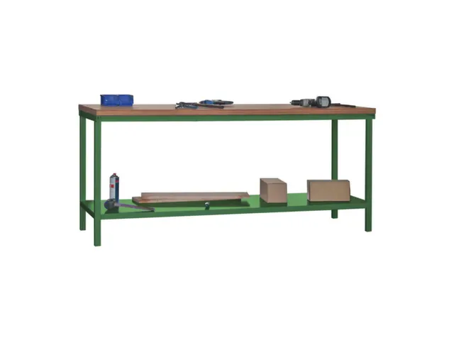 établi,HxlxP 900x2000x700mm,plateau multiplex,piètement/corps RAL601