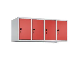 opzetkast,v. locker,4vak.,vak B 300mm,HxBxD 500x1200x500mm,vleugeldeur