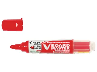 Whiteboardmarker Pilot V-Board Master Begreen Rond Medium Punt Rood - 2