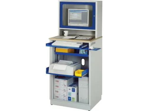 pc-kast,HxBxD 1810x720x660mm,monitorvak,toetsenbord-/muisblad