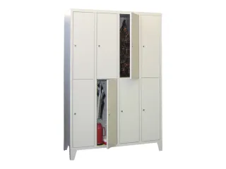 lockerkast,HxBxD 1850x1200x500mm,4x2vakken,RAL7035,front RAL7035 - 2