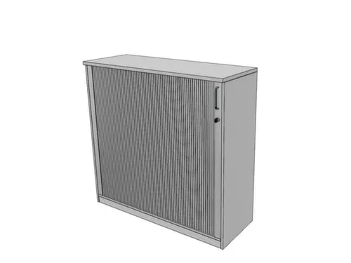 jaloeziedeurkast,HxBxD 1155x1200x445mm,2xhouten vloer,MP-lichtgrijs