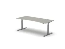 Elektrisch ihv bureau,HxBxD 650-1310x2000x900/800mm,blad lichtgrijs