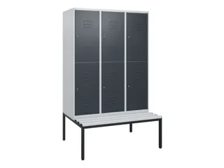 Dubbeldekse dekenkist,HxBxD 1950x1200x815mm,3x2vak.,vak B 400mm - 1