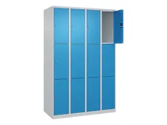 lockerkast,HxBxD 1850x1200x500mm,4x3vakken,vak B 300mm,cil.-slot