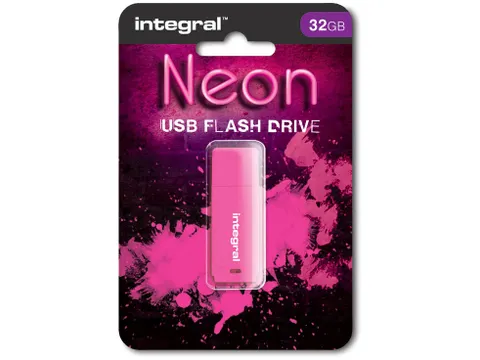 Neon USB 2.0 stick, 32 GB, roze