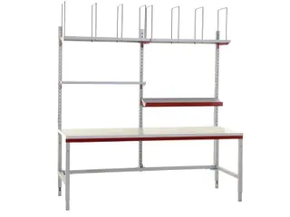 complete paktafel,HxBxD 690-960x2000x800mm,blad lichtgrijs - 2