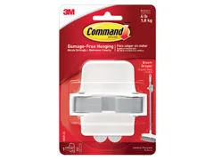 Bezemhouder Command inclusief bevestigingsstrip wit